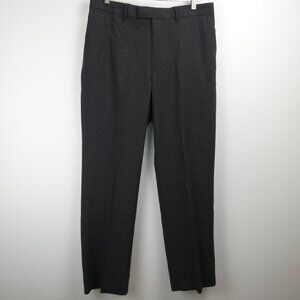 Axist Pants Mens Charcoal Gray Wool Blend 33x30 Comfort Stretch Straight NEW